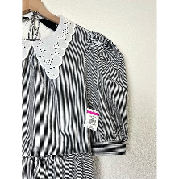 En Saison - TERYLL STRIPE COTTON MIDI DRESS - BLACK - Medium - NWT - Picture 6 of 9